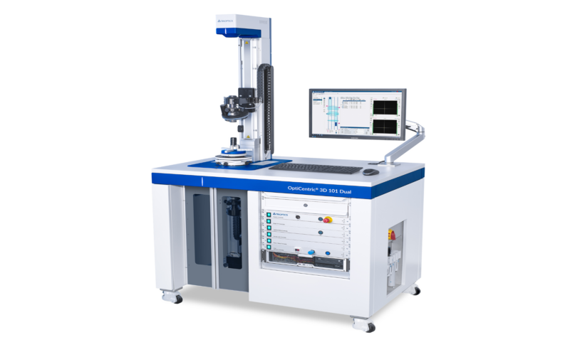 Optical centering measuring station